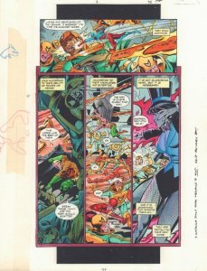 JLA: Incarnations #2 p.35 Color Guide Art - Atom, Aquaman, Flash by John Kalisz