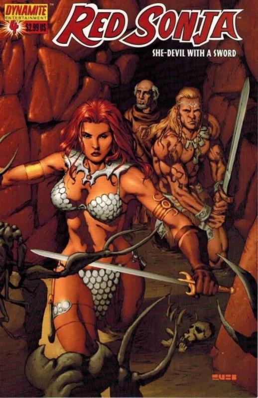 Red Sonja #4 (Dynamite) - Mel Rubi wrap around cover