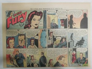 Miss Fury Sunday #221 by Tarpe Mills 7/1/1945 Size: 11 x 15  Very Rare Year #5