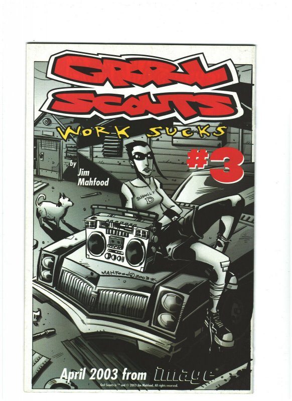 Grrl Scouts: Work Sucks #2 VF+ 8.5 Image Comics 2003 Jim Mahfood 