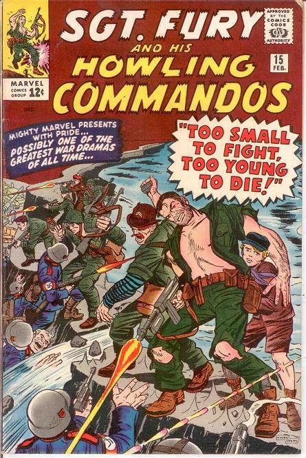 SERGEANT FURY 15 F- DITKO    February 1965 COMICS BOOK