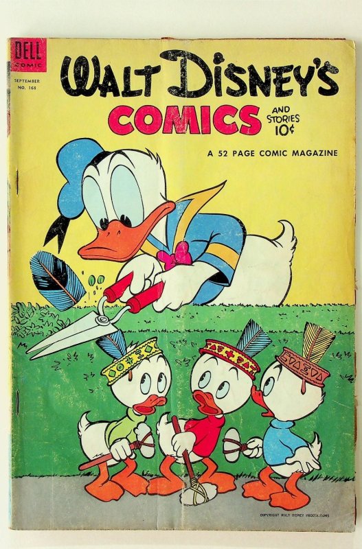 Walt Disney's Comics and Stories #168 Dell Comics 1954 Donald Duck