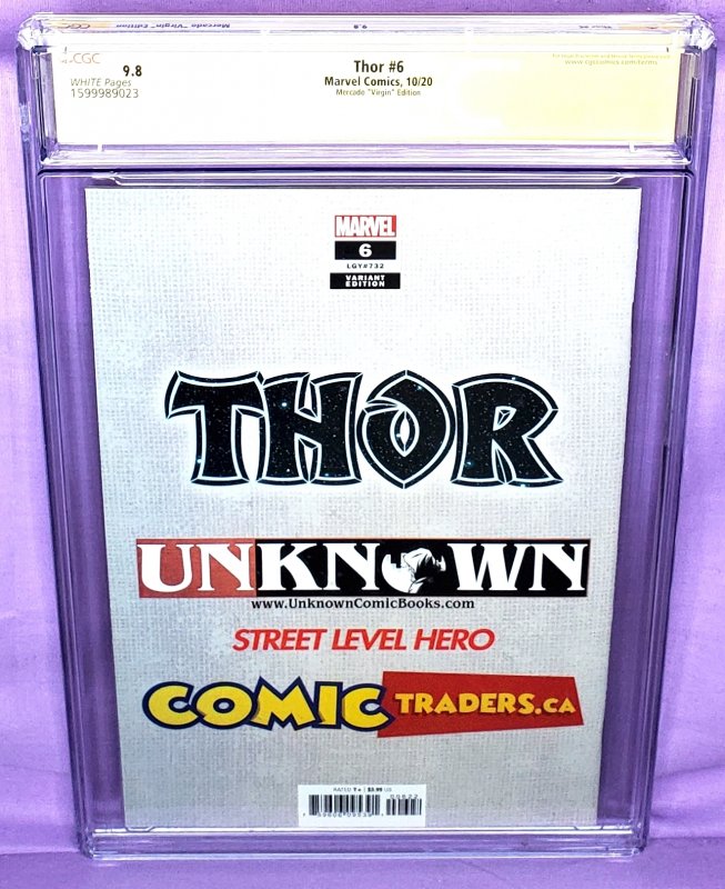 THOR #6 CGC 9.8 Signature Series by Donny Cates Miguel Mercado Virgin Variant