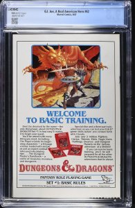 G.I. Joe, A Real American Hero #62 (8/87) Graded CGC 9.8