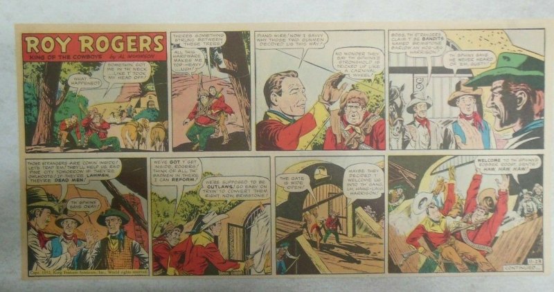 Roy Rogers Sunday Page by Al McKimson from 11/23/1952 Size 7.5 x 15 inches