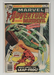 MARVEL ADVENTURE FEATURING DAREDEVIL (1975 MARVEL) #4 G/VG A23247