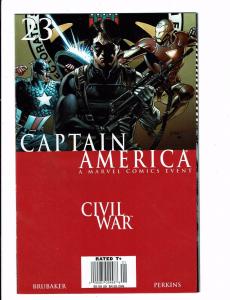 Lot Of 3 Captain America Marvel Comic Books # 22 23 24 Civil War Iron Man J123