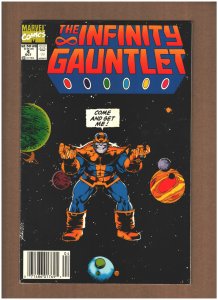 Infinity Gauntlet #4 Newsstand Marvel 1991 THANOS AVENGERS SILVER SURFER VF+ 8.5