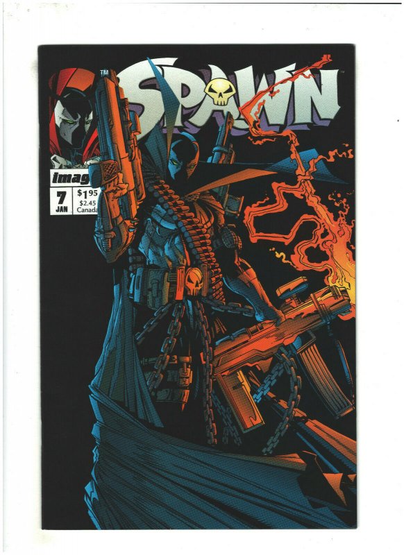 Spawn #7 NM- 9.2 Image Comics 1993 Todd McFarlane 1st Print W/Poster