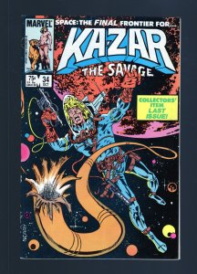 Ka-Zar #34 - 1st. Team App. of the Nuwali. Paul Neary Cover Art. (8.0) 1984