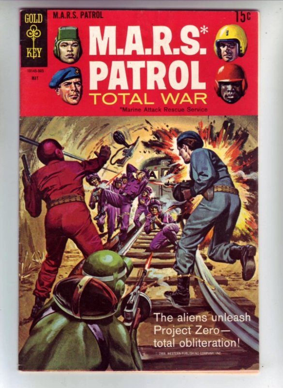 M.A.R.S. Patrol Total War #9 (May-69) FN/VF+ Mid-High-Grade M.A.R.S. (Sgt. Jo...