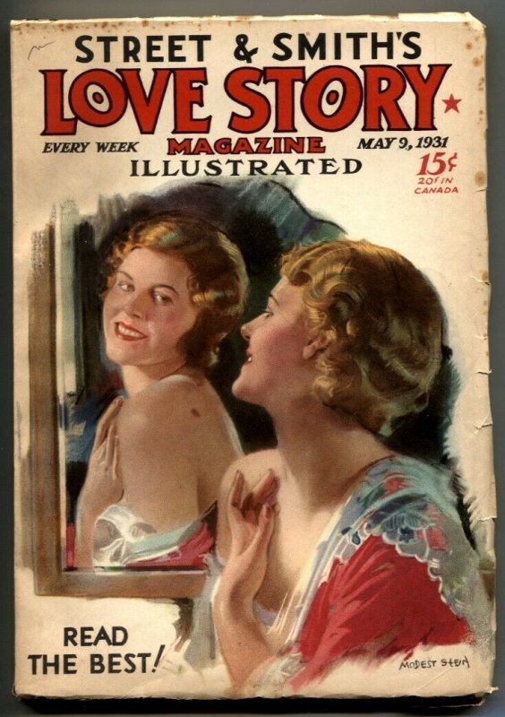 Love Story Pulp May 9 1931- Modest Stein cover FN-