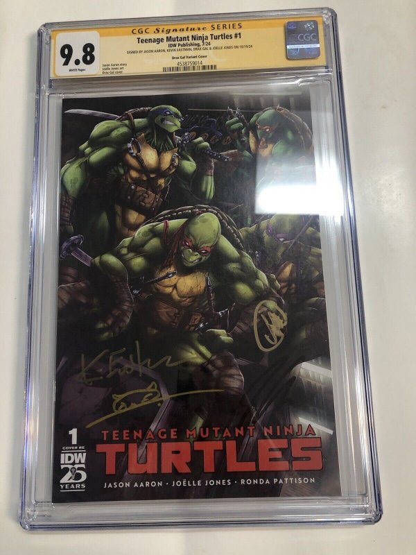 Teenage Mutant Ninja (2024) # 1 (CGC SS 9.8) Signed Aaron * Eastmen * Jones *Gal