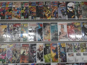 Huge Lot of 130+ Comics W/ Captain America, Wolverine, Spiderman Avg. VF Cond.