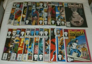 Punisher War Journal #2-29,32,34,36-52,54-58,61,65 Jim Lee, comic book lot of 54