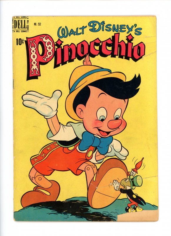 Four Color #252  Pinocchio  1949  G  see comments