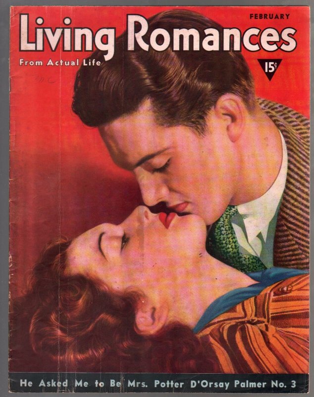 Living Romances #1 2/1940-1st issue-posed pix-exploitation-scandal-VG+