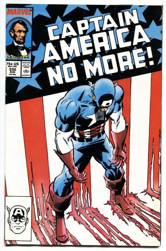 Captain America #332 comic book 1987-Steve Rogers resigns