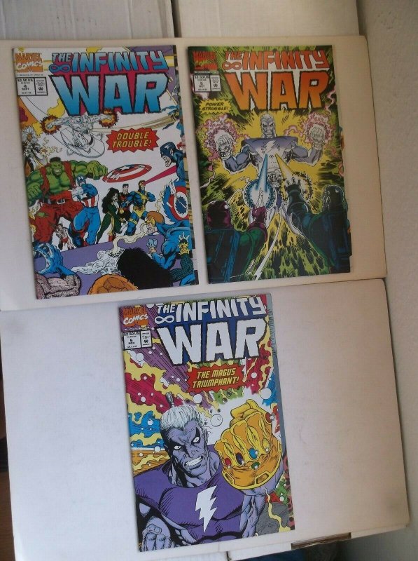 MARVEL: INFINITY GAUNTLET #1(SIGNED)-6 & INFINITY WAR #1-6, COMPLETE SETS, 1991! 