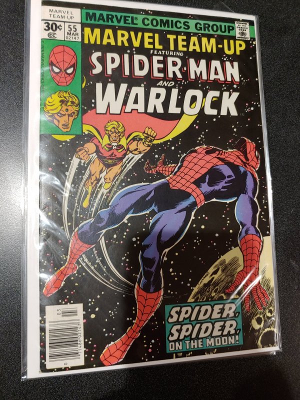 Marvel Team-Up #55 Bronze Age Key F Spider-man Warlock 1st Infinity Gems Stones