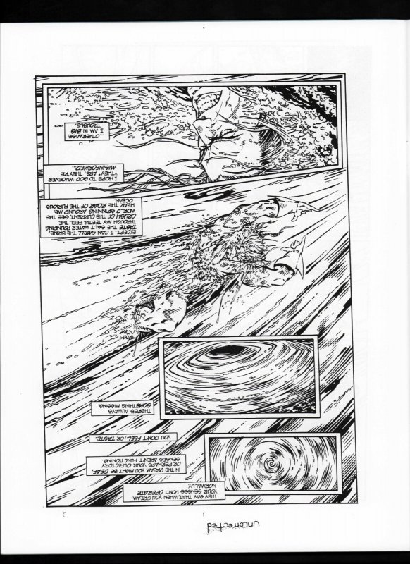 AQUAMAN Uncorrected Proof - DC COMICS B&W PREVIEW 1994
