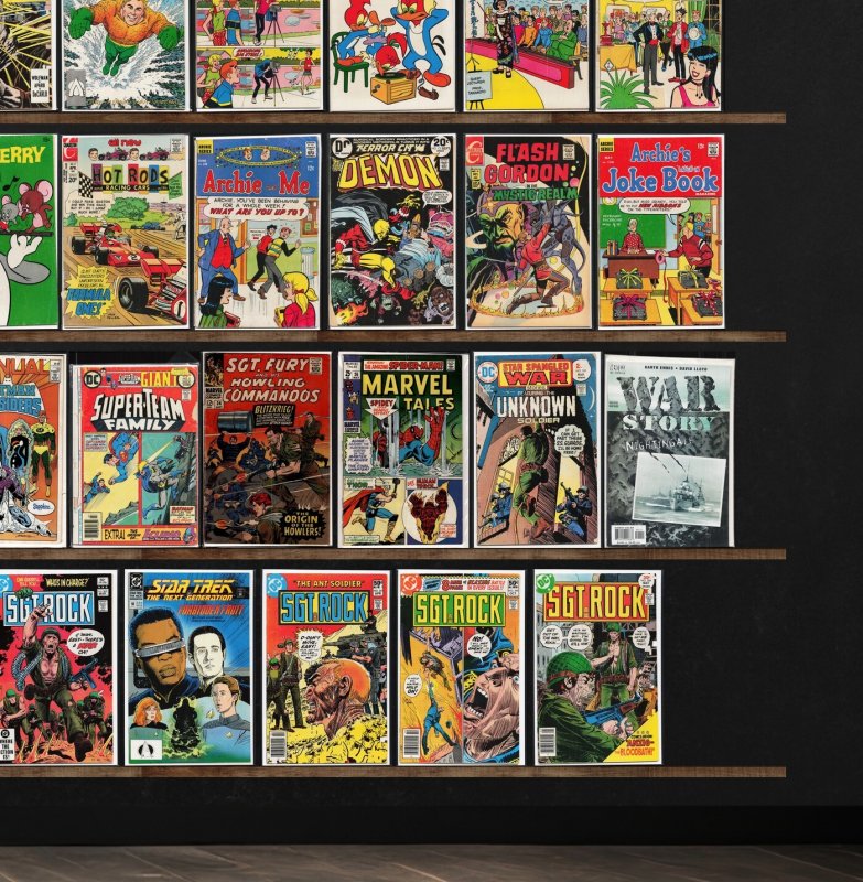 Huge Lot 140+ Comics with Sgt. Rock, Wolverine, Detective Comics & More!