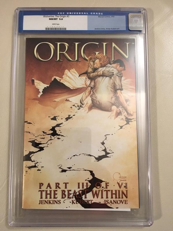 WOLVERINE THE ORIGIN #3 2002 CGC 9.8 Marvel Comics WHITE PAGES LOGAN NAME ORIGIN