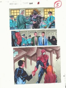 Spectacular Spider-Man #226 p.5 Color Guide Art - Kaine Arrested - John Kalisz