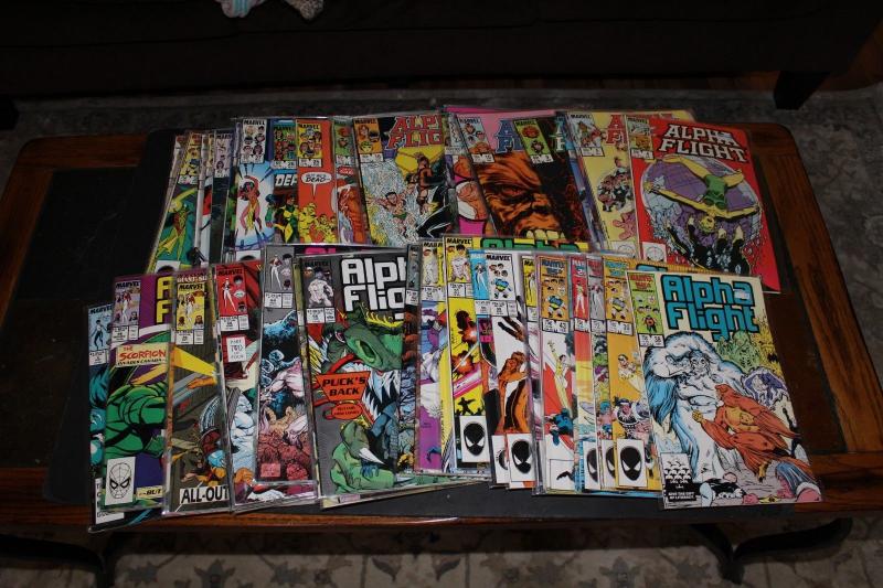 Giant Lot ALPHA FLIGHT of (80) #4-22, 24-82 Near Full run (1,2 Ann)(1984-89)VF+