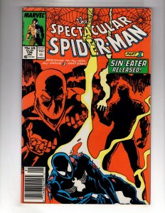 The Spectacular Spider-Man #134 Newsstand Edition (1988) Black Costume! / EBI#1