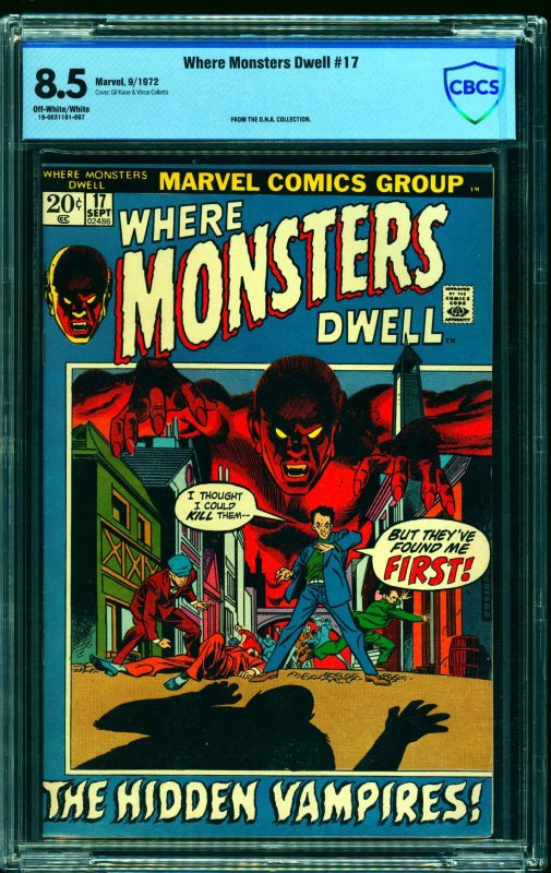 Where Monsters Dwell #17 CBCS VF+ 8.5 Off White to White