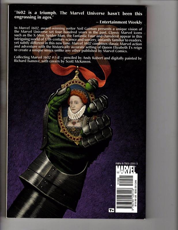 Marvel: 1602 Comics TPB Graphic Novel Neil Gaiman 1st Print Andy Kubert J236