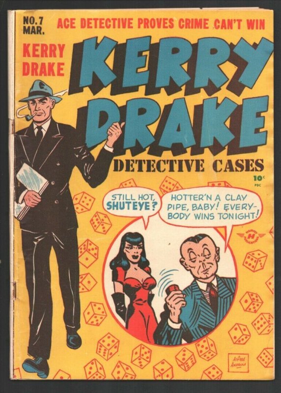 Kerry Drake Detective Cases #7 1948-Harvey-Alfred Andriola-Joe Kubert horror ...