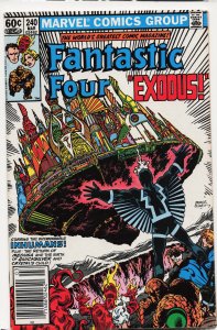 Fantastic Four #240 Newsstand Edition (1982) Fantastic Four