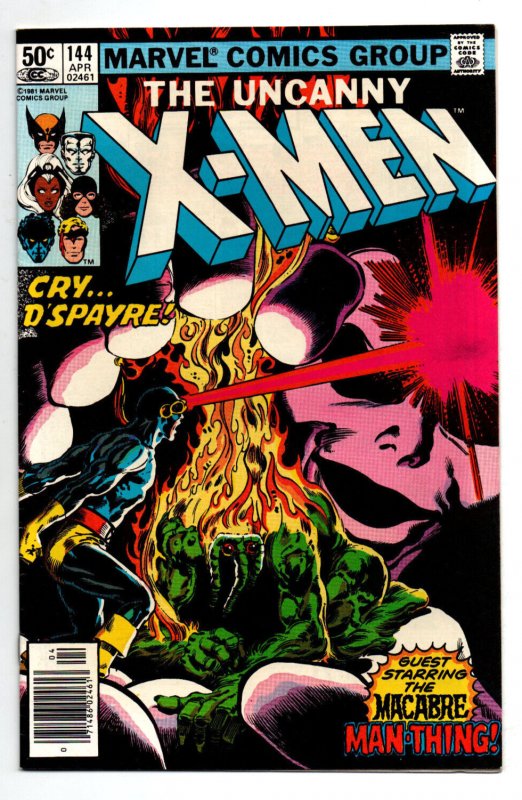 Uncanny X-Men #144 newsstand - Man-Thing - 1981 - (-NM)