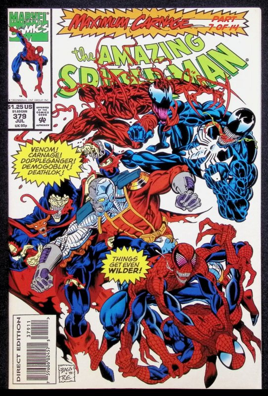 Amazing Spider-Man #379 Maximum Carnage Part 7 Venom!