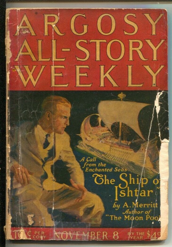 Argosy All-Story Weekly 11/8/1924-Ship of Ishtar by A. Merritt-Early sci-fi... 