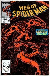 WEB of SPIDER-MAN #58, VF/NM, Grizzly, 1985 1989, more Marvel in store