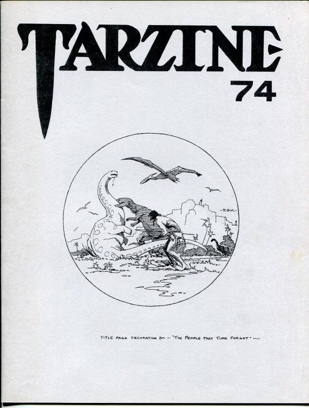 Tarzine #74 19898-Fanzine for collectors of Tarzan and ERB memorabilia-VF