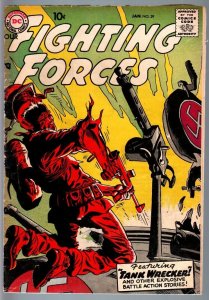 OUR FIGHTING FORCES #29-1958-EXPLOSION COVER-DC WAR SILVER AGE G/VG