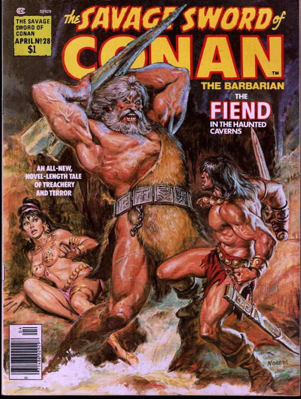 Savage Sword of Conan # 28- Early Conan Magazine - 8.0 or Better