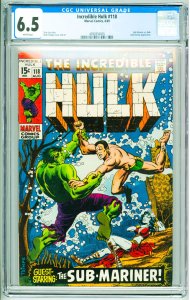The Incredible Hulk #118 (1969) CGC 6.5! White Pages!