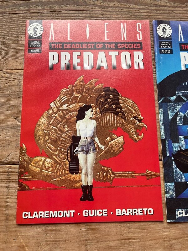 2 Aliens Vs. Predator Dark Horse Comic Books # 1 2 Limited Series 19 J871