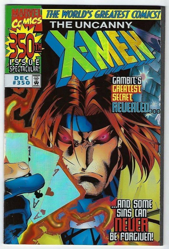Uncanny X-Men # 350 NM 1997 Marvel Enhanced Foil Variant Wraparound Cover