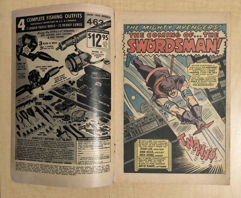 Avengers #19 G/VG 3.0 Marvel 1965 1st Swordsman/Origin Hawkeye