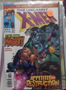 UNCANNY X-MEN #349 1997 MARVEL DISNEY call him maggott