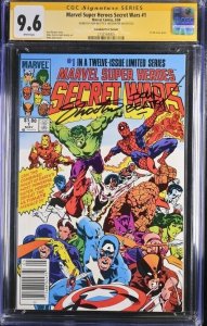 Marvel Super Heroes Secret Wars (1984) # 1  (CGC 9.6) Signed Shooter Beatty CPV