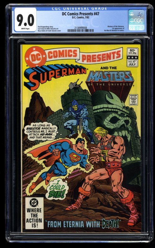 DC Comics Presents #47 CGC VF/NM 9.0 White Pages 1st He-Man!  1st Skeletor!