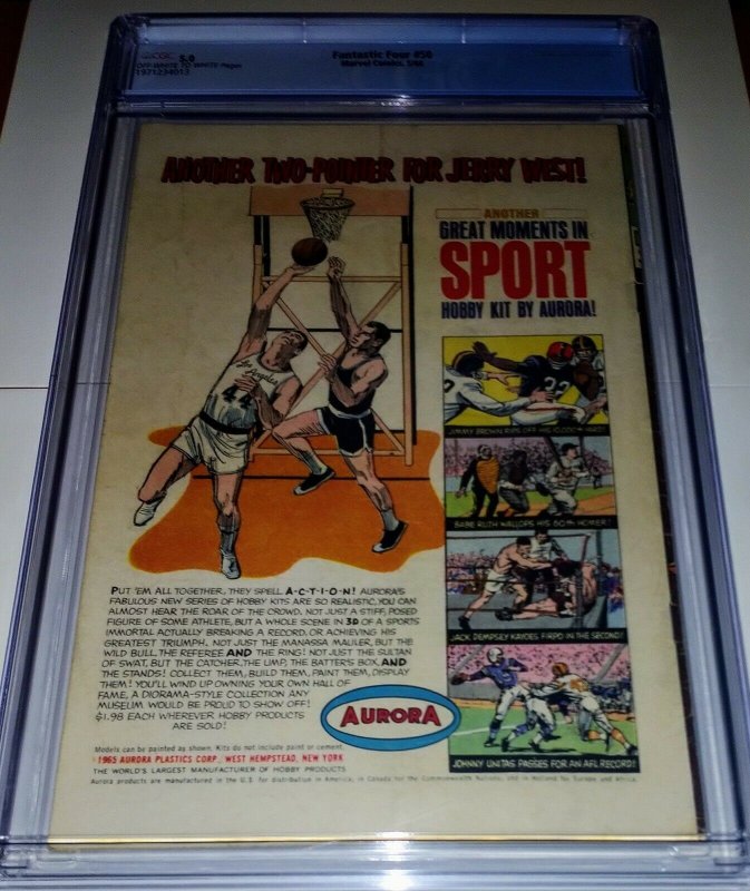 Fantastic Four 50 CGC 5.0 unpressed