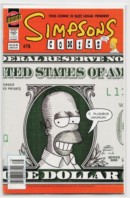 Simpsons Comics #78 (2003) The Simpsons